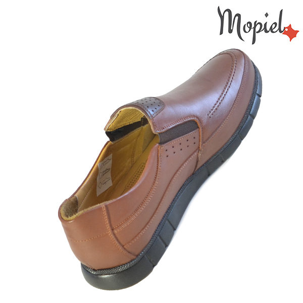 Pantofi barbati, din piele naturala 131107 Maro-Roscat Antim reduceri incaltaminte