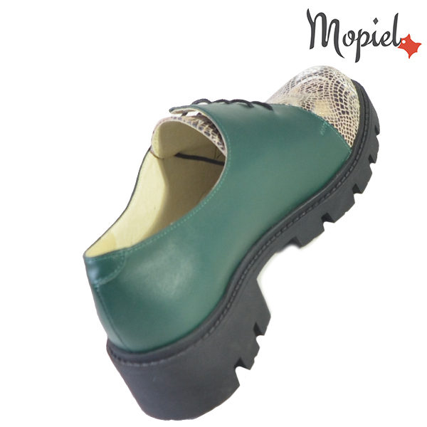 Pantofi dama, din piele naturala 202116 R23 Verde-Sarpe Electra incaltaminte online