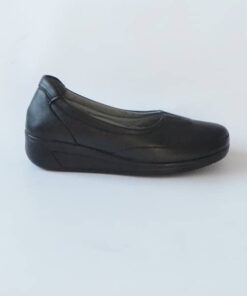 202105 Pantofi dama cu talpa ortopedica negri tip mocasini dama 2