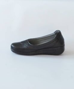 202105 Pantofi dama cu talpa ortopedica negri tip mocasini dama 3