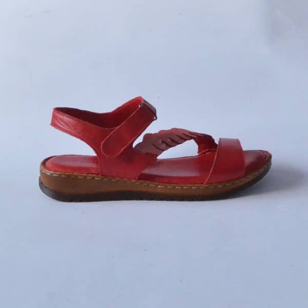 sandale dama piele talpa cusuta rosii 252021 26 Ania 2