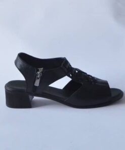 Sandale dama piele elegante negre cu toc mic gtos 250015 simina (1)