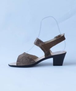 Sandale dama piele maro sarpe cu toc gros elegante 25606 Brigita (3)