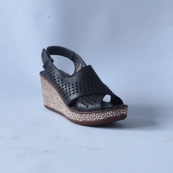 sandale dama platforma piele neagra 250009 agnes (1)