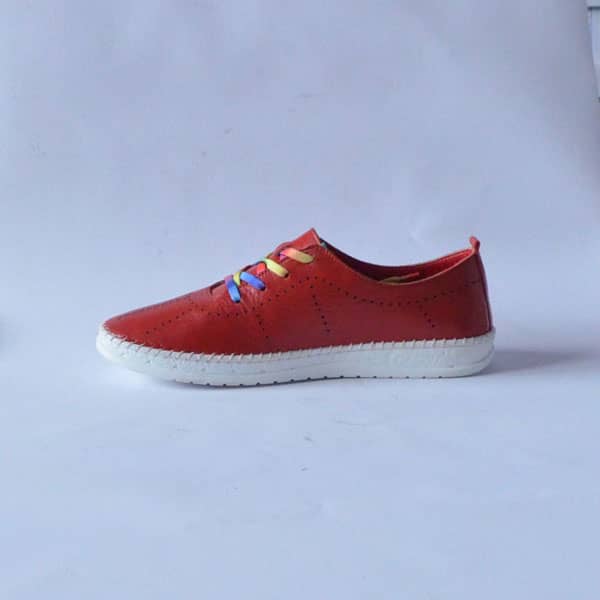 pantofi dama piele rosii talpa cusuta alba 23006 Ania (3)
